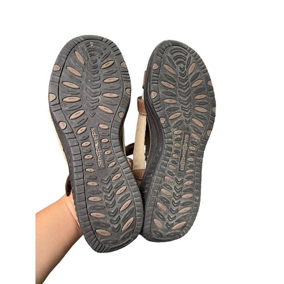 Skechers Vintage Shape Ups Y2K Wedge Sandals Fishermen Leather Women’s Size 10 - Picture 6 of 8